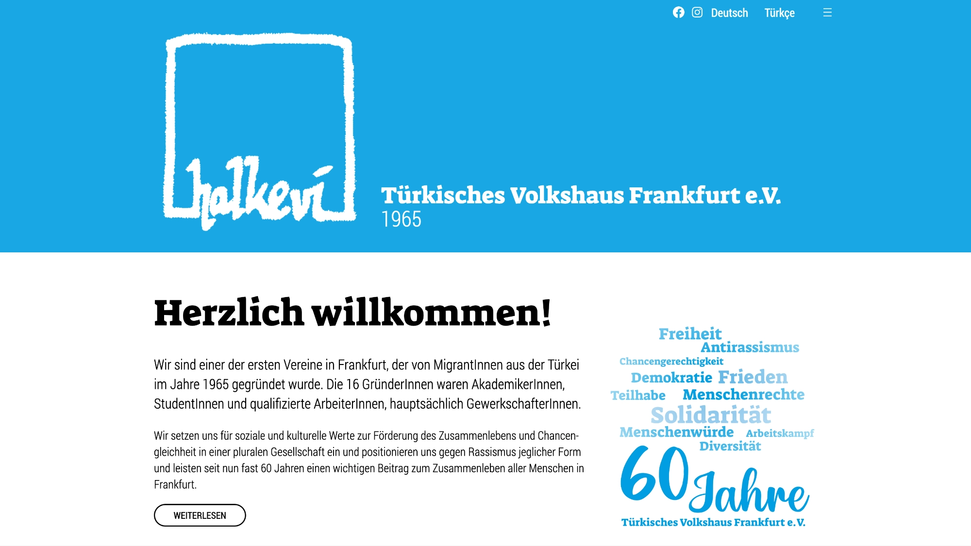 Türkisches Volkshaus Frankfurt: Website: Startseite Desktop Detail