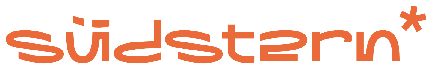 südstern*: Logo Primärfarbe Ziegelrot